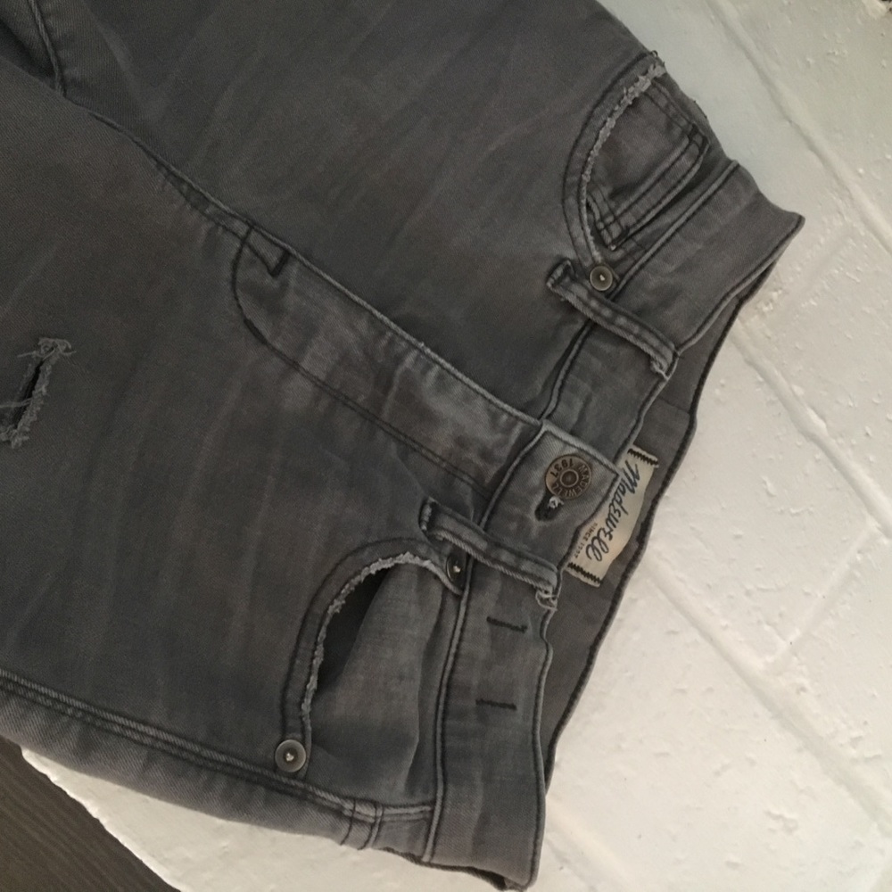 madewell grey distressed jeans